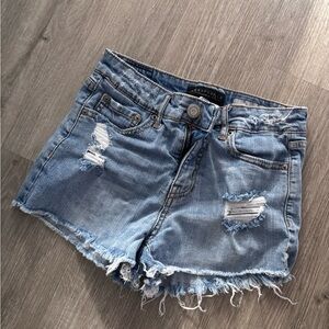 Aeropostale Light Blue Distressed Jean Shorts